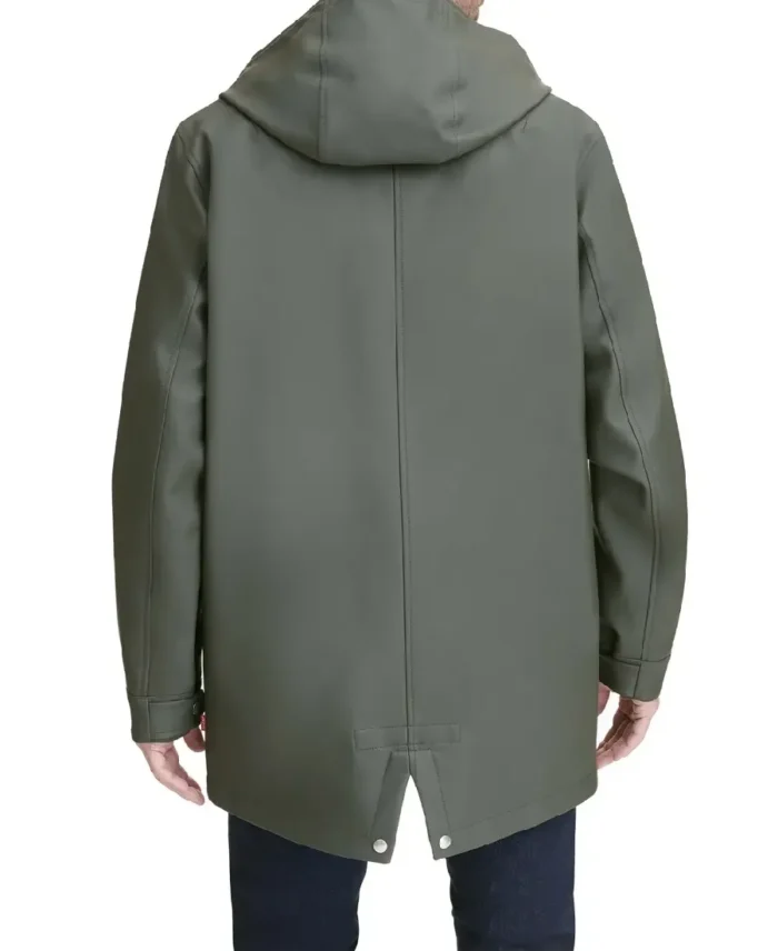 Shop The Levi's Rainy Days Hooded Olive Jacket - Trendy Leather Jackets