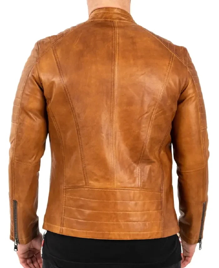 Shop The Maceoo Brown Leather Motorcycle jacket - Trendy Leather Jackets