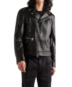 Shop The Men's Black Biker Slim Fit Leather Jacket