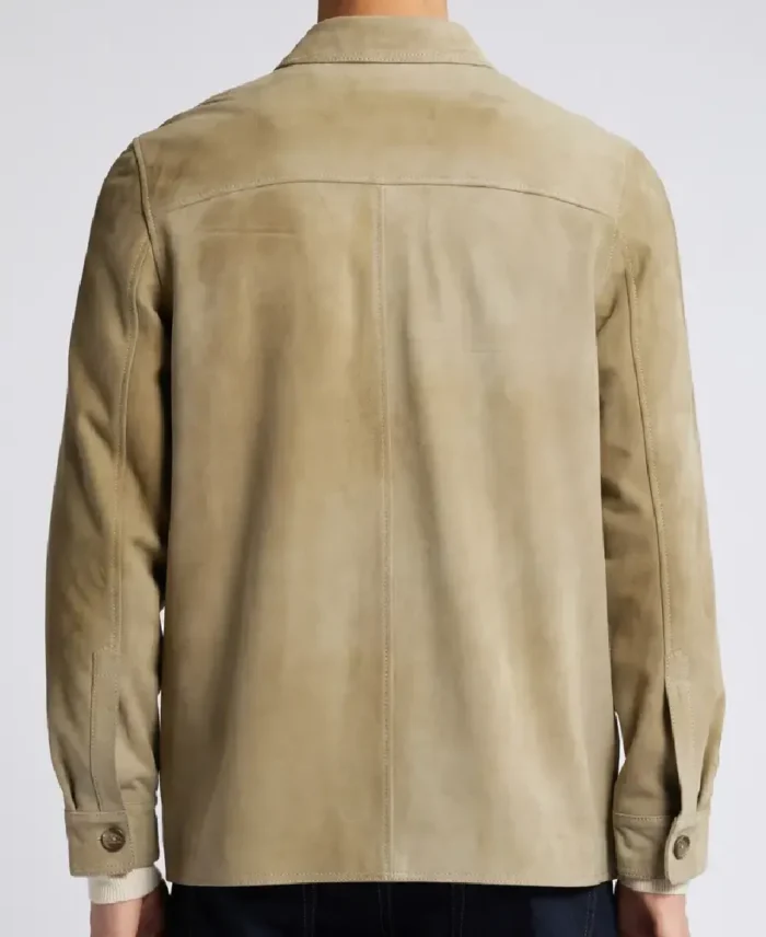 Shop The Men's Kingsley Felt shirt Suede Tan Jacket - Trendy Leather Jackets