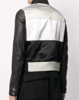 Shop The Men’s Slim Fit Biker Leather Jacket Back