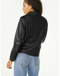 Shop The Scoop Women's Faux Leather Moto Jacket - Trendy Leather Jackets