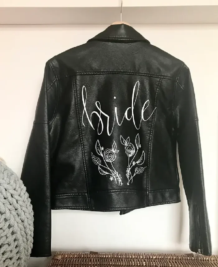 Shop the DIY Leather handpainted bride jacket - Trendy Leather Jackets