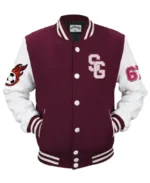 Soccer Stegaro Maroon Varsity Jacket - Trendy Leather Jackets