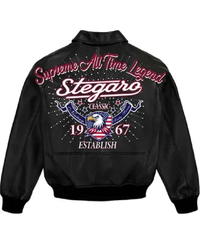 Stegaro Supreme All Time Legend Bomber Jacket - Trendy Leather Jackets