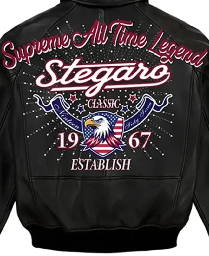 Stegaro Supreme All Time Legend Bomber Jacket - Trendy Leather Jackets