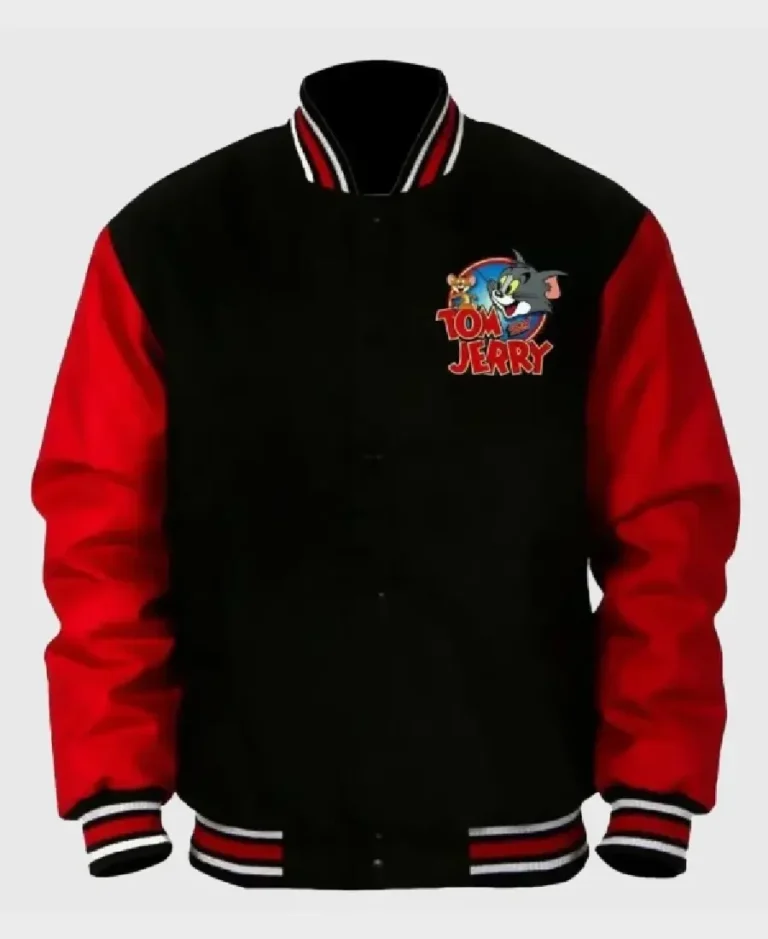 Tom And Jerry Varsity Jacket - Trendy Leather Jackets