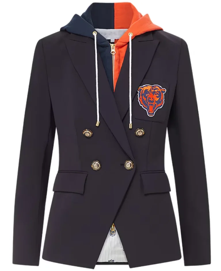 Women's Chicago Bears Black Blazer - Trendy Leather Jackets