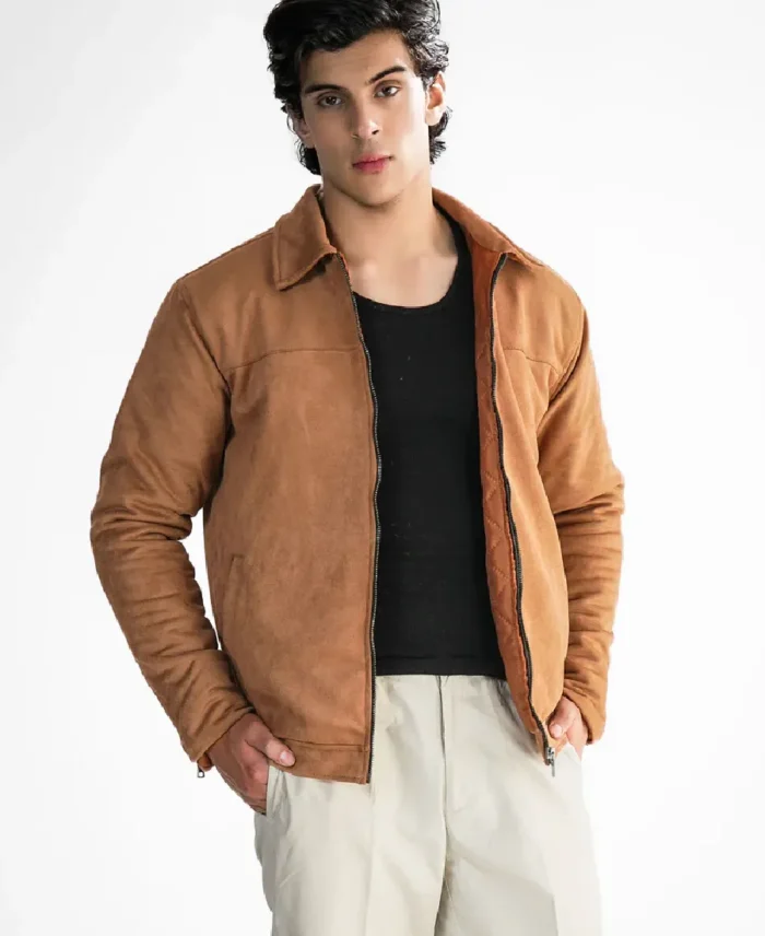 Avant Garde Suede Leather Camel Jacket - Trendy Leather Jackets