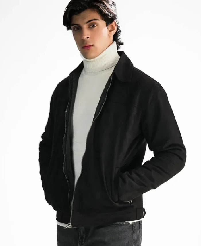 Avant Garde Suede Leather Jacket Side - Trendy Leather Jackets