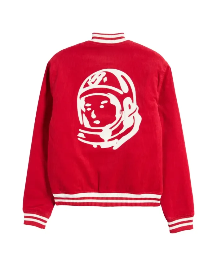 Billionaire Boys Club Space Crew Corduroy Red Bomber Jacket Back - Trendy Leather Jacket