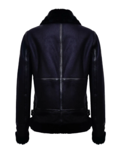 Campinas Black B3 Sheepskin Leather Jacket Back - Trendy Leather Jackets
