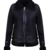 Campinas Navy B3 Sheepskin Leather Jacket