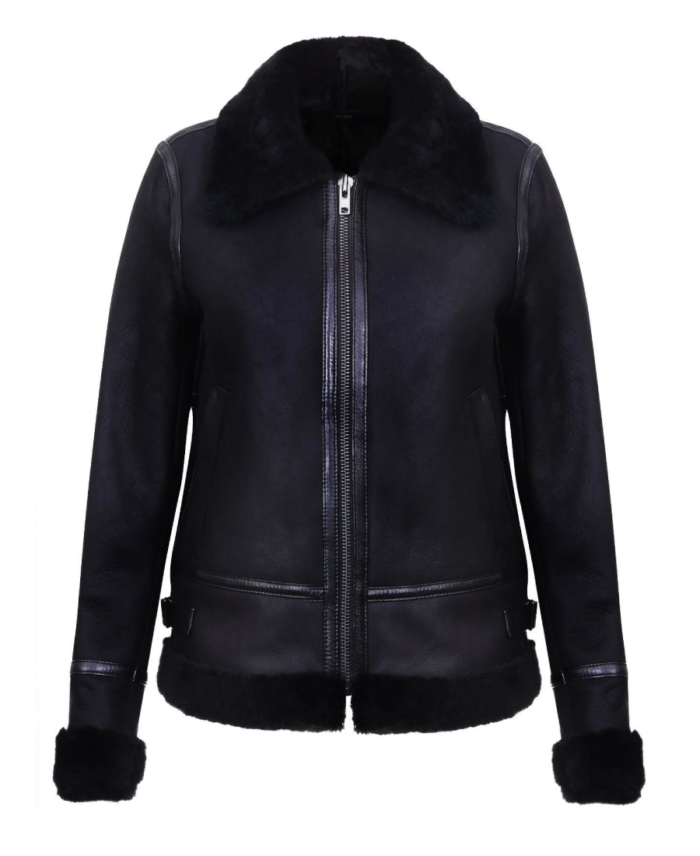 Campinas Navy B3 Sheepskin Leather Jacket