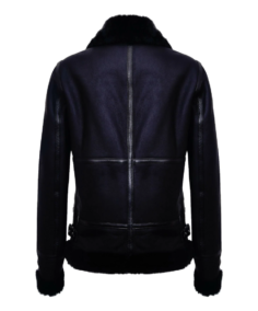 Campinas Navy B3 Sheepskin Leather Jacket Back