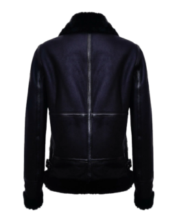Campinas Navy B3 Sheepskin Leather Jacket Back