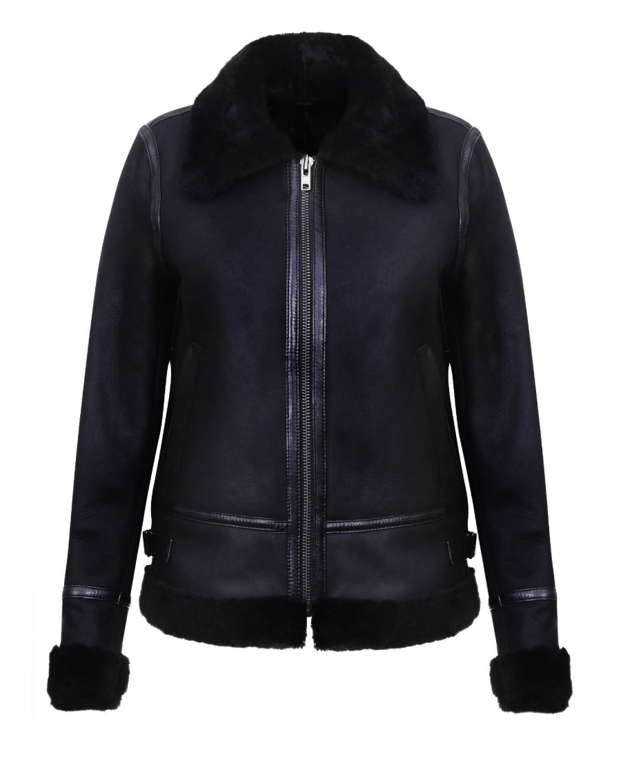 Campinas Navy B3 Sheepskin Leather Jacket