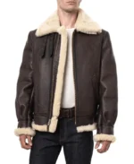 Classic Brown Sheepskin B3 Bomber Shearling Jacket - Trendy Leather Jackets