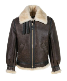 Classic Brown Sheepskin B3 Bomber Shearling Jacket