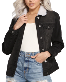 Cozy And Casual Sherpa Denim Jacket