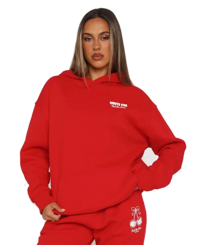 Feel The Love Oversized Red Hoodie - Trendy Leather Jackets