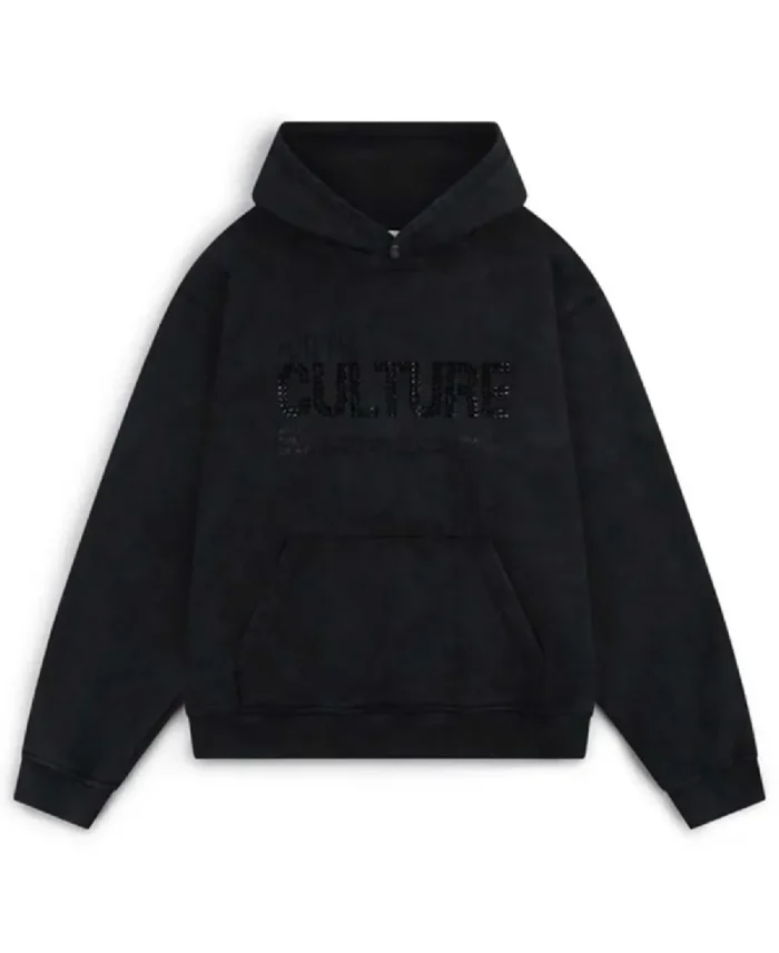 For The Culture Crystal Black Hoodie - Trendy Leather Jackets