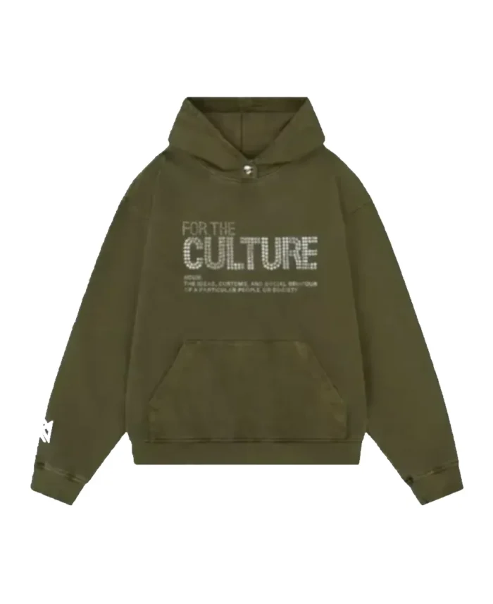 For The Culture Crystal Green Hoodie - Trendy Leather Jackets