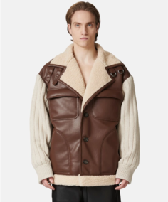 Iceberg Nappa Eco Shearling Leather - Trendy Leather Jackets