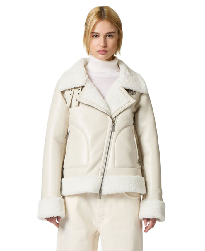 Iceberg Nappa Eco Shearling Leather Jacket