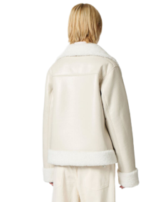 Iceberg Nappa Eco Shearling Leather Jacket Back