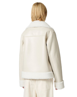 Iceberg Nappa Eco Shearling Leather Jacket Back