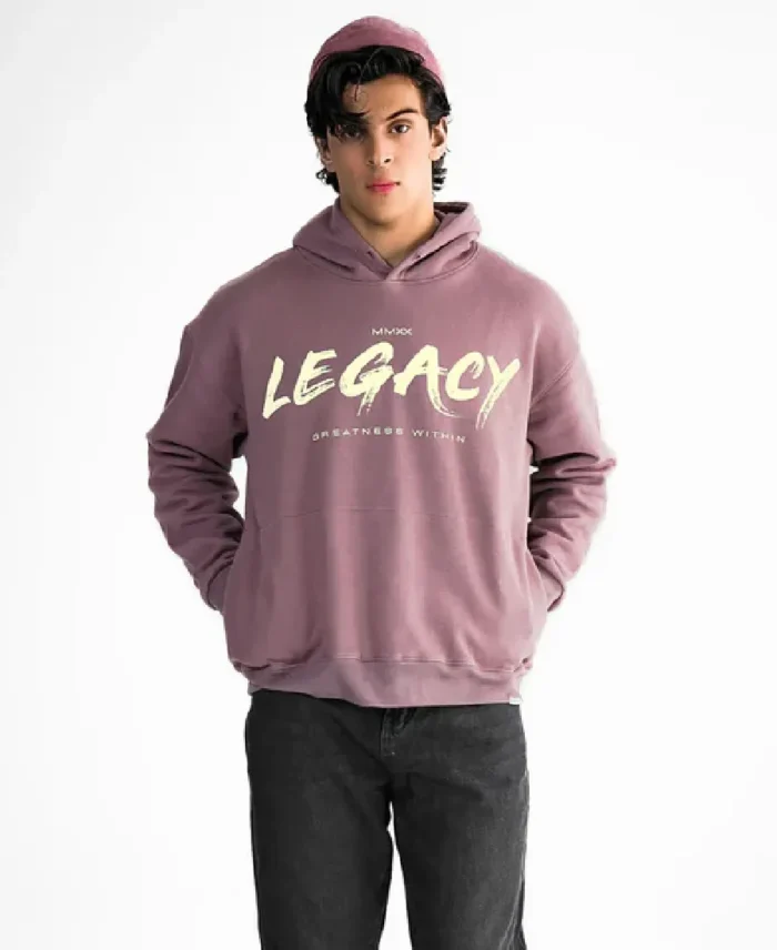 Legacy Mauve Hoodie Front - Trendy Leather Jackets