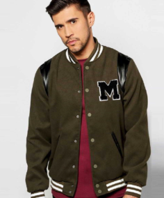 Men's Chest Badge Varsity Jacket