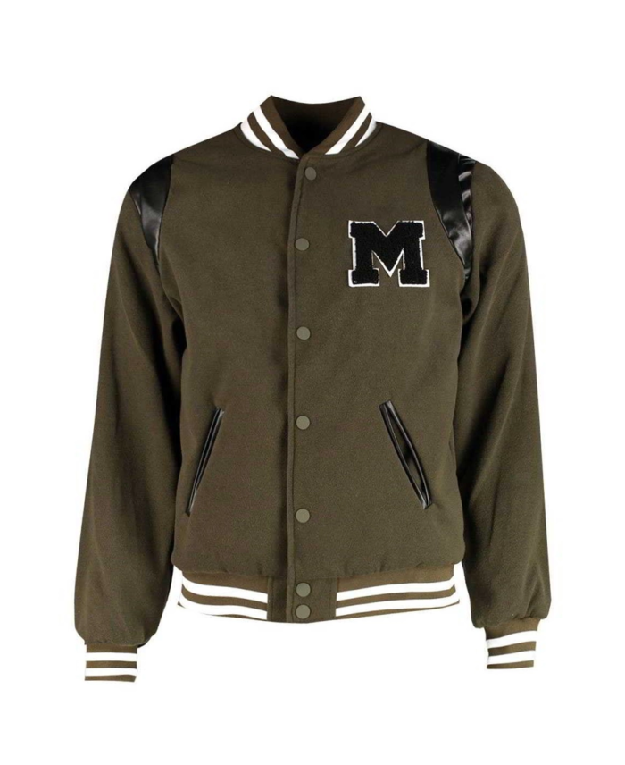 Men's Chest Badge Varsity Jacket Front
