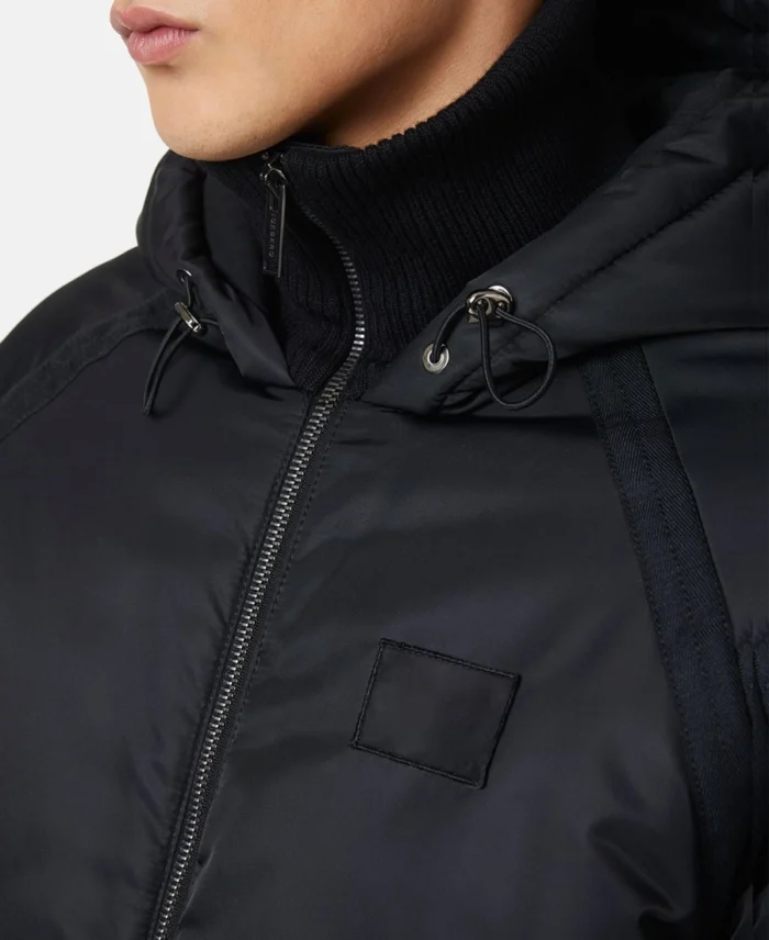 Men's Relaxed fit down jacket Close Up - Trendy Leather Jackets