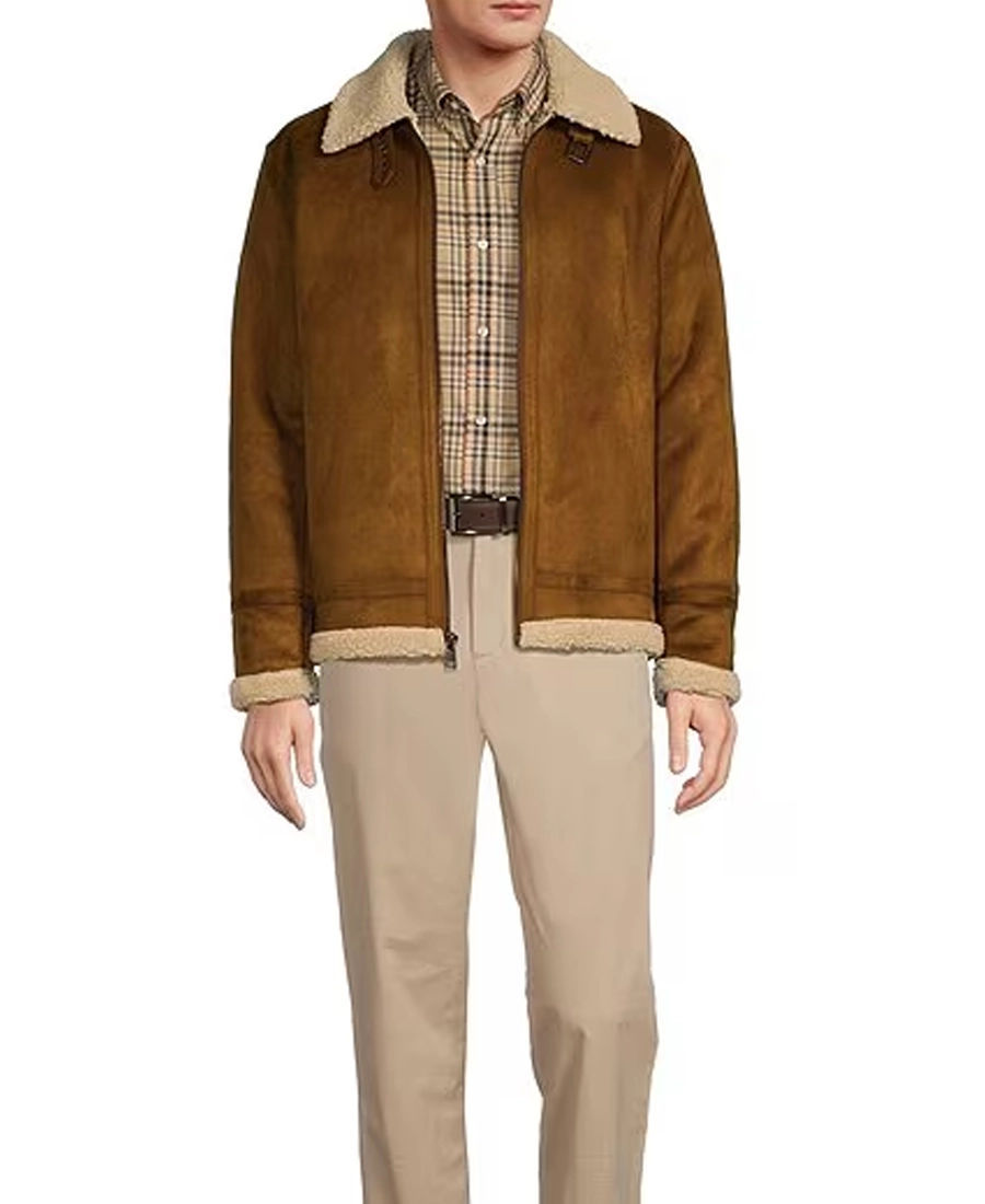 Men'S Sherpa Collar Hipster Jacket 3 Men'S Sherpa Collar Hipster Jacket Front - Trendy Leather Jackets