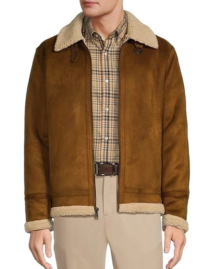 Men's Sherpa Collar Hipster Jacket - Trendy Leather Jackets