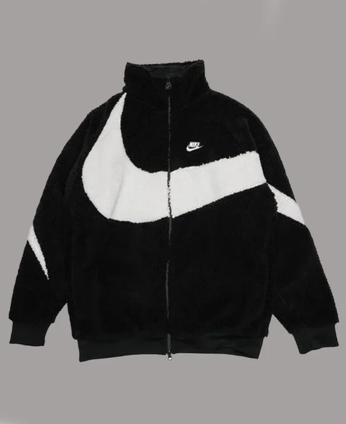 Nike Sherpa Reversible Jacket Black - Trendy Leather Jacket