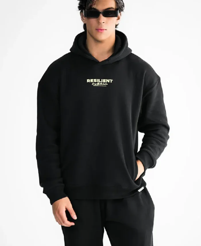 Resilient Black Hoodie - Trendy Leather Jackets