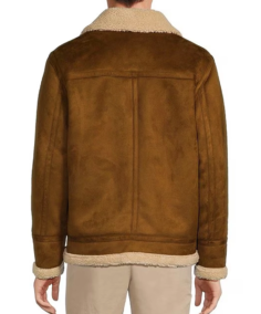 Roundtree & Yorke Sherpa Collar Hipster Jacket Back - Trendy Leather Jacket