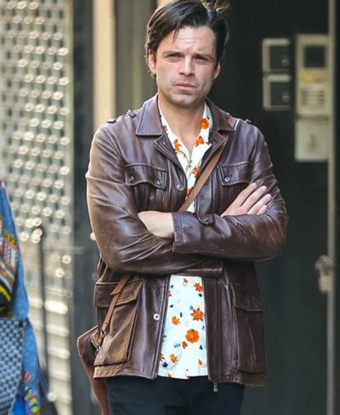 Sebastian Stan A Different Man Brown Leather Jacket - Trendy Leather Jackets