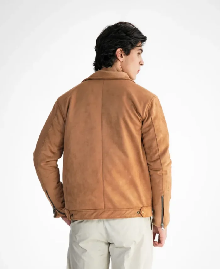 Shop The Avant Garde Suede Leather Camel Jacket - Trendy Leather Jackets