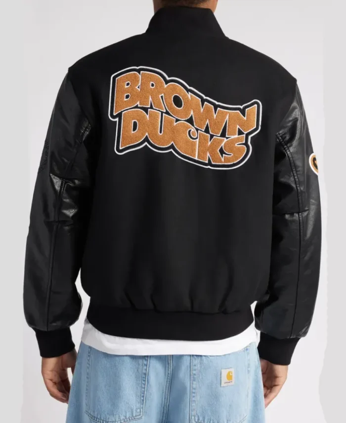 Shop The Carhartt Brown Ducks Bomber Jacket - Trendy Leather Jacket