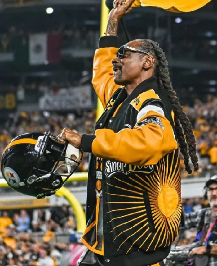 Shop The NFL Snoop Dogg Pittsburgh Steelers Varsity Jacket - Trendy Leather Jackets