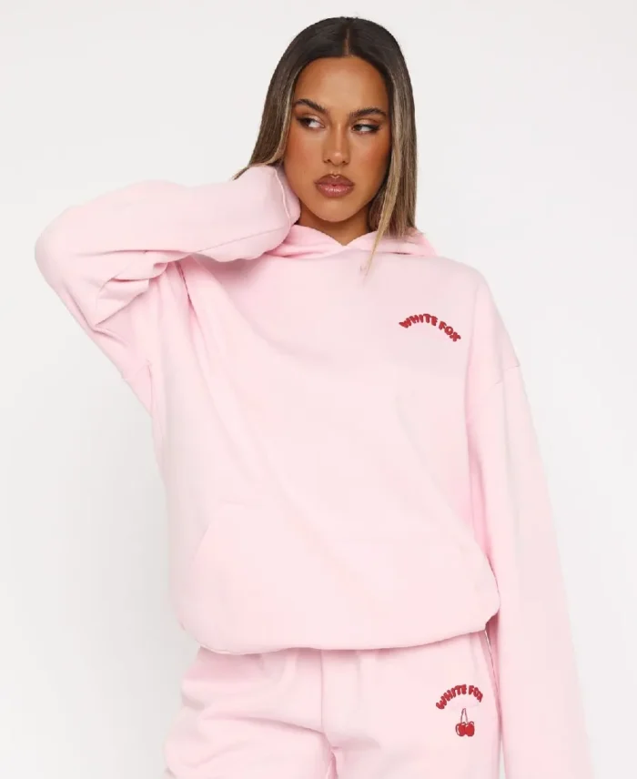 Shop The White Fox Love Me Tender Oversized Pink Hoodie - Trendy Leather Jackets