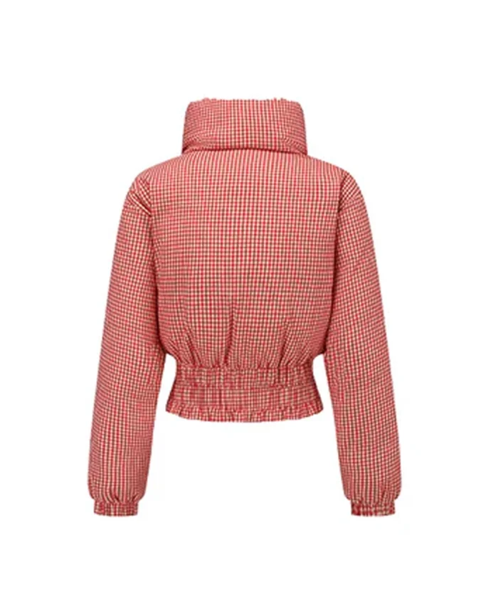 Strawberry Donazi Reversible Down Jacket Back - Trendy Leather Jacket