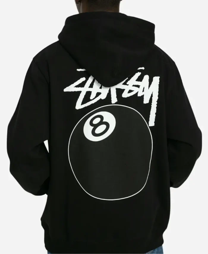 Stussy 8 Ball Black Hoodie - Trendy Leather Jackets