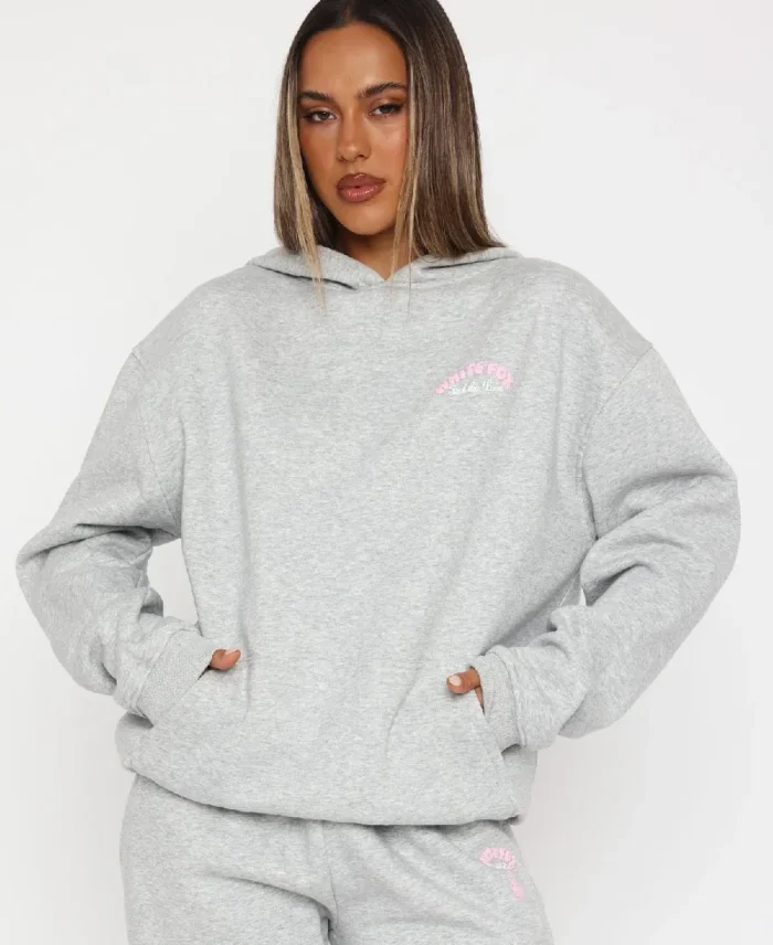 Shop The White Fox Love Me Tender Oversized Grey Hoodie - Trendy Leather Jackets