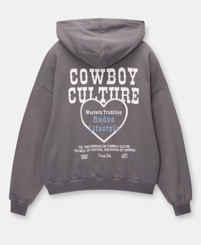 Women's Cowboy Culture hoodie Back - Trendy Leather Jackets