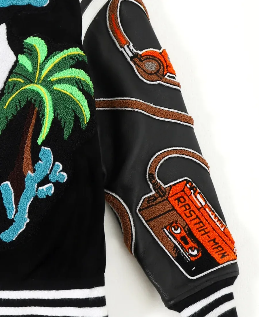 97 Rastah Paradise Varsity Jacket | Trendy Leather Jackets